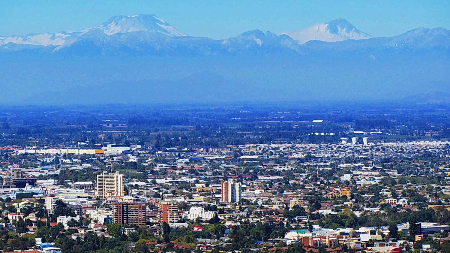 Talca with Volcan Descabadezo in the background